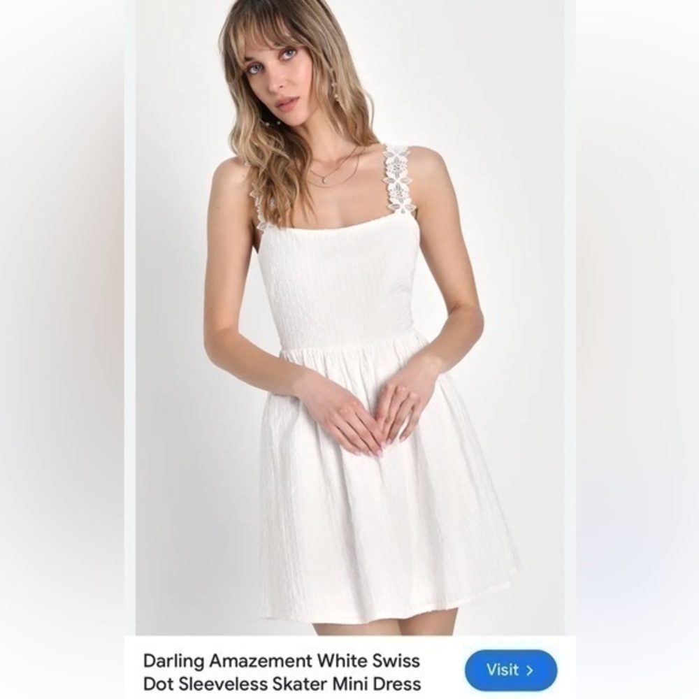 Lulus White Eyelet Ruffled Backless Mini Dress